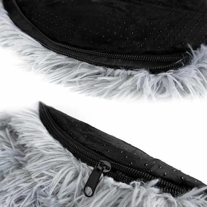 سرير الكلب فرو صناعي مهدئ صديق للبيئة XL . Eco-Friendly Soothing Faux Fur Dog Bed XL Removable