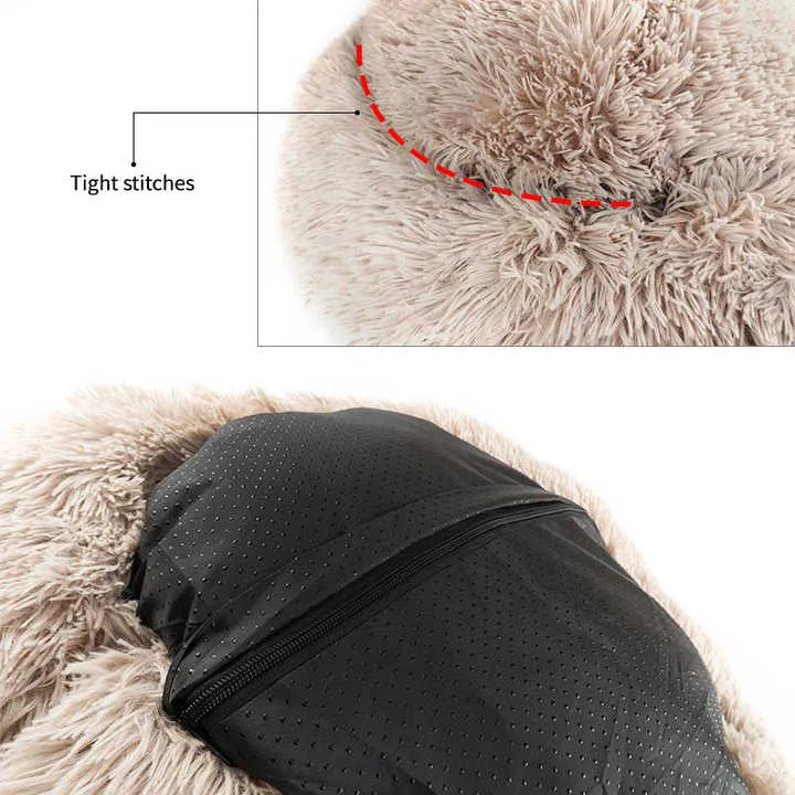 سرير الكلب فرو صناعي مهدئ صديق للبيئة XL . Eco-Friendly Soothing Faux Fur Dog Bed XL Removable