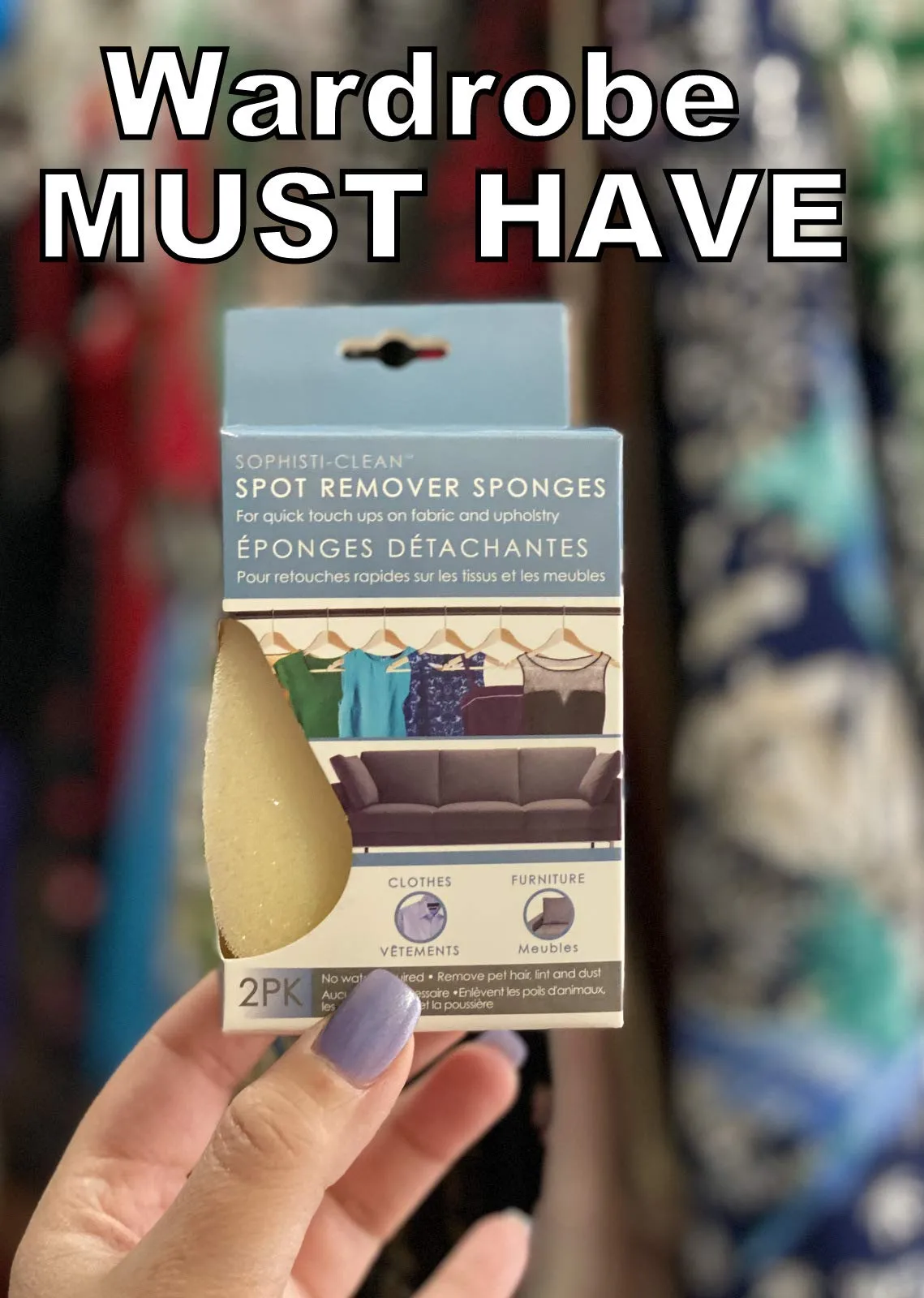 4pc Deodorant Streak Removing Sponge - Men Women Unisex - Instant Deodorant Streaks Remover Sponge - Vacation Business Trip Gym Work Home Keeps Your clothing Clean