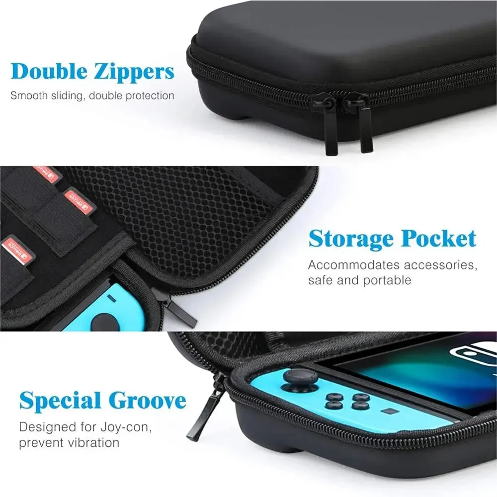 9 in 1 Switch Accessories Kit and 6 Pcs Thumb Grip for Nintendo Switch