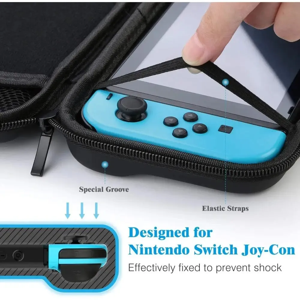 9 in 1 Switch Accessories Kit and 6 Pcs Thumb Grip for Nintendo Switch
