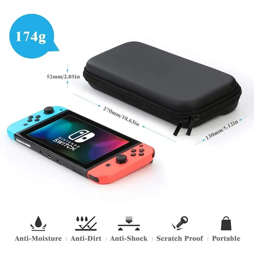 9 in 1 Switch Accessories Kit and 6 Pcs Thumb Grip for Nintendo Switch