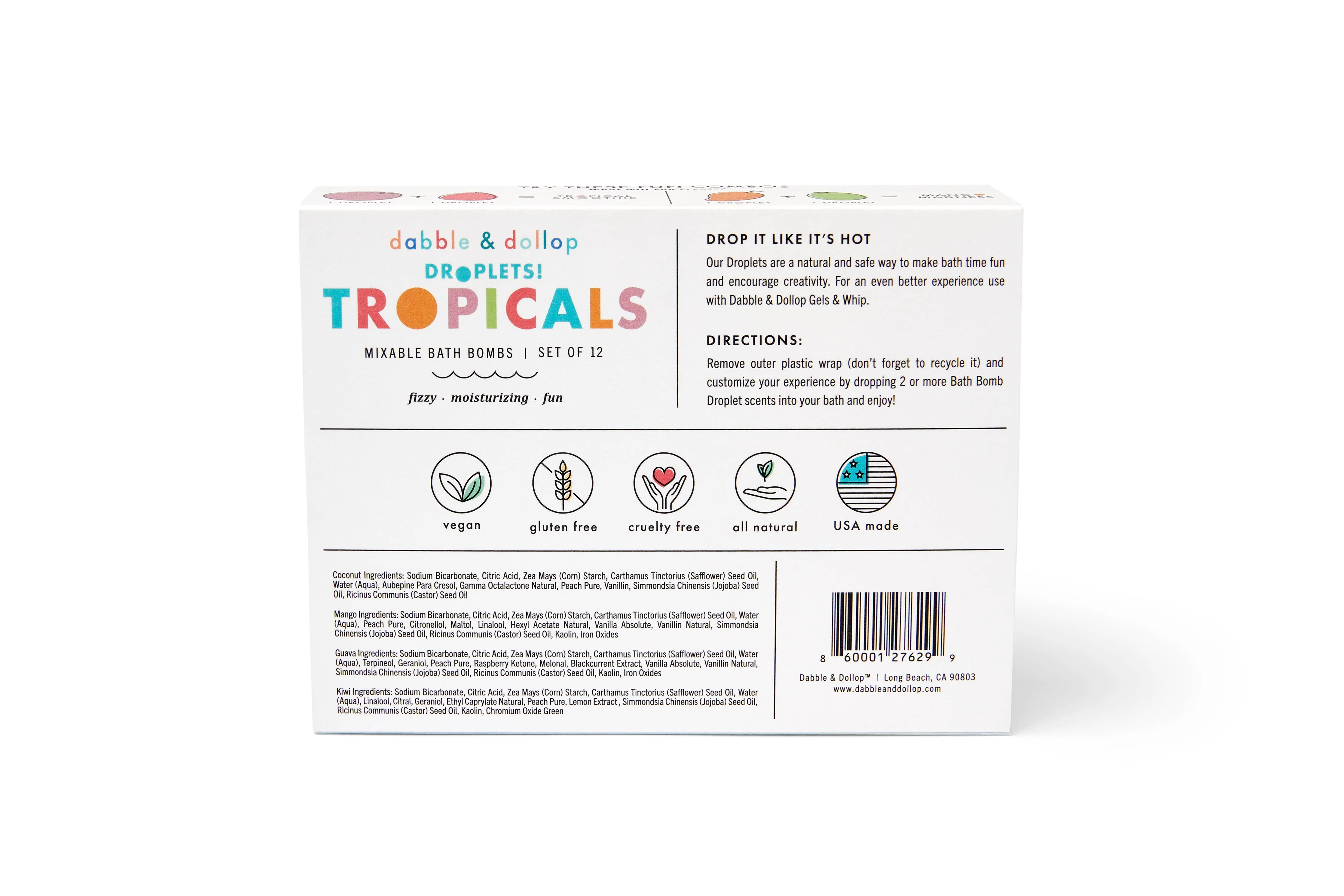 All-Natural Bath Bombs - Tropical Scents