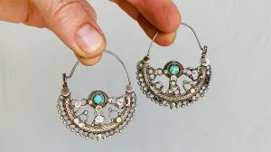 Antique Waziri Silver, Turquoise & Sterling Silver. 0046