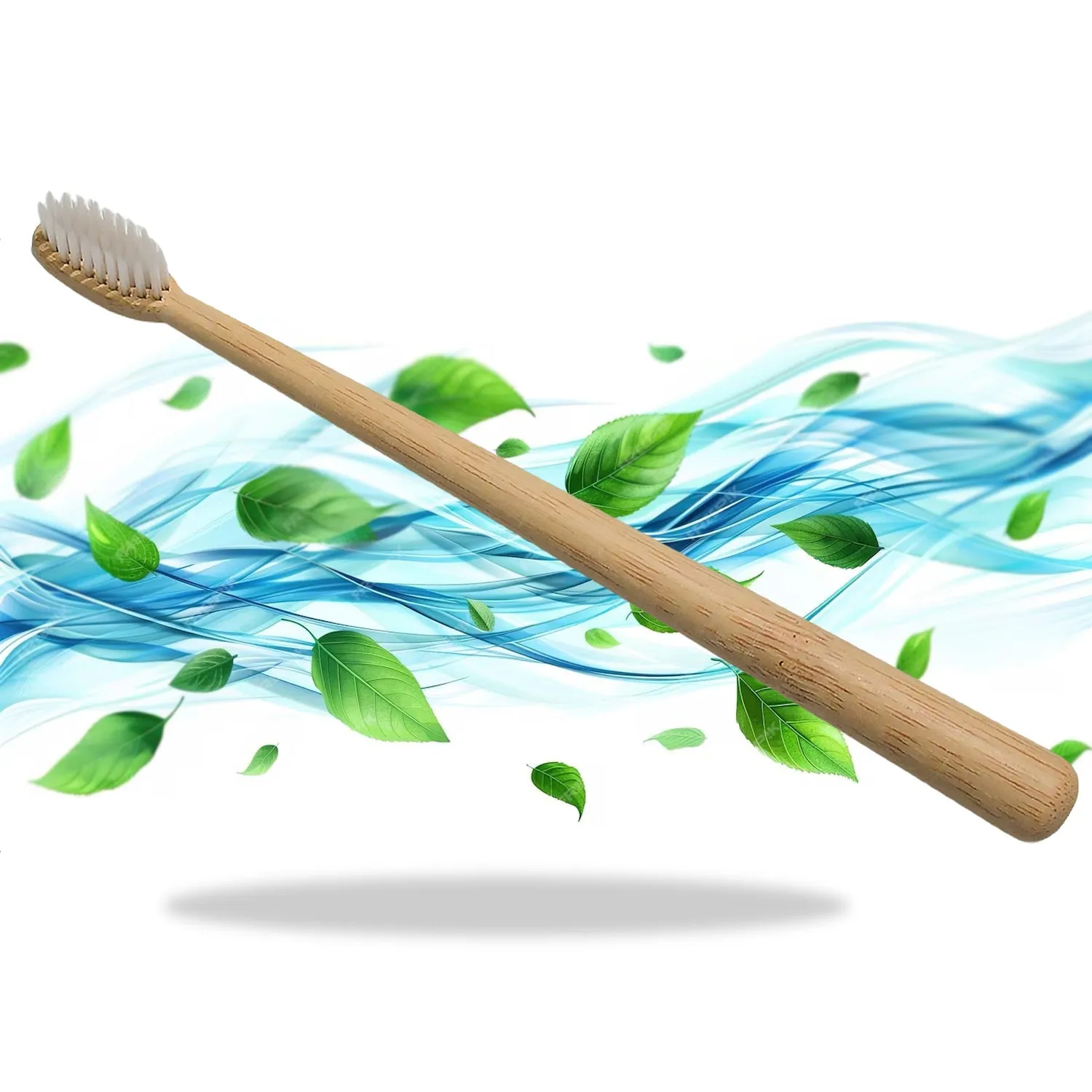 Bamboo Wooden Toothbrush SoftToothbrushWooden Child Bamboo ToothbrushBiodegradable Manual Toothbrush for Adult, Kids (15 pcs set / With Round Box)