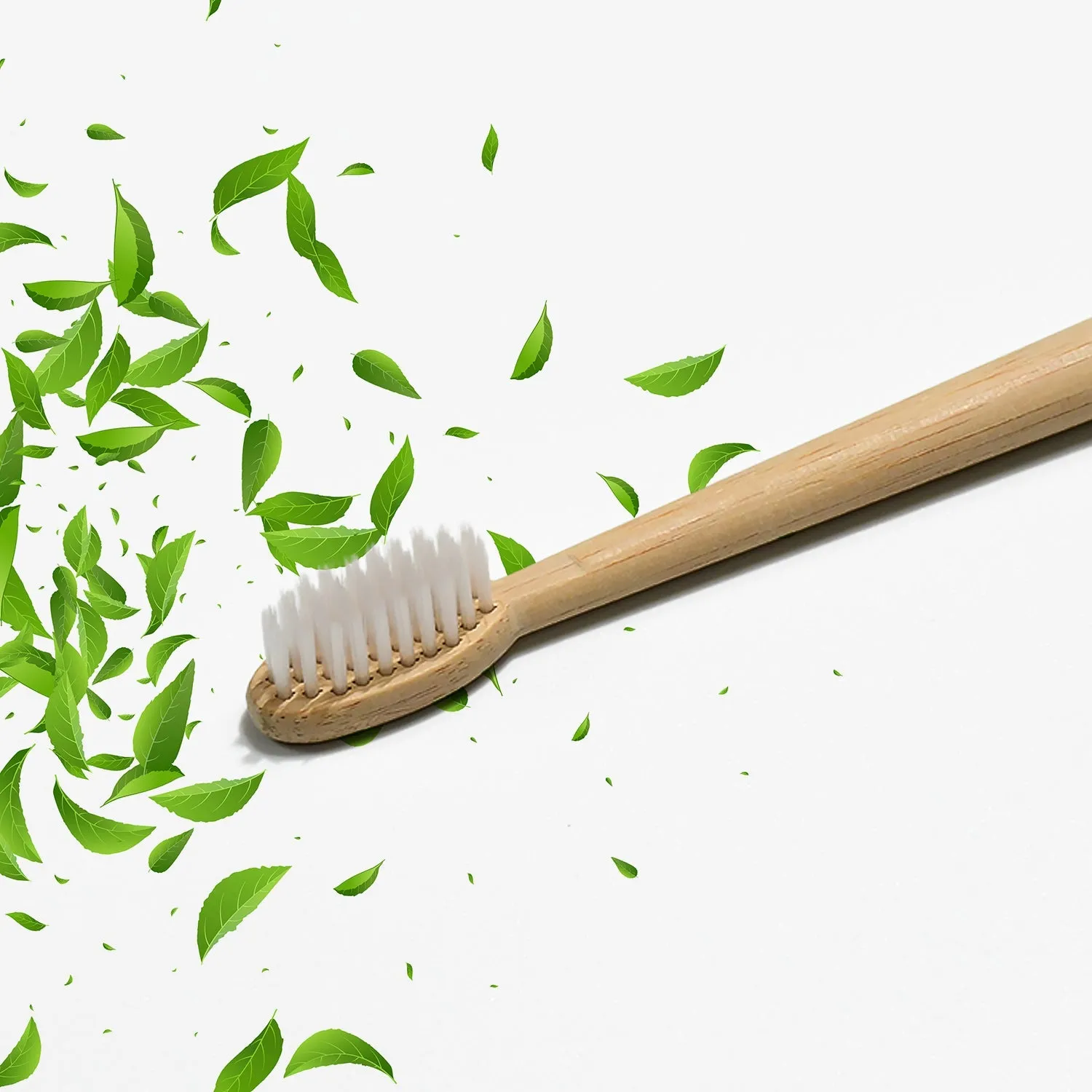 Bamboo Wooden Toothbrush SoftToothbrushWooden Child Bamboo ToothbrushBiodegradable Manual Toothbrush for Adult, Kids (15 pcs set / With Round Box)