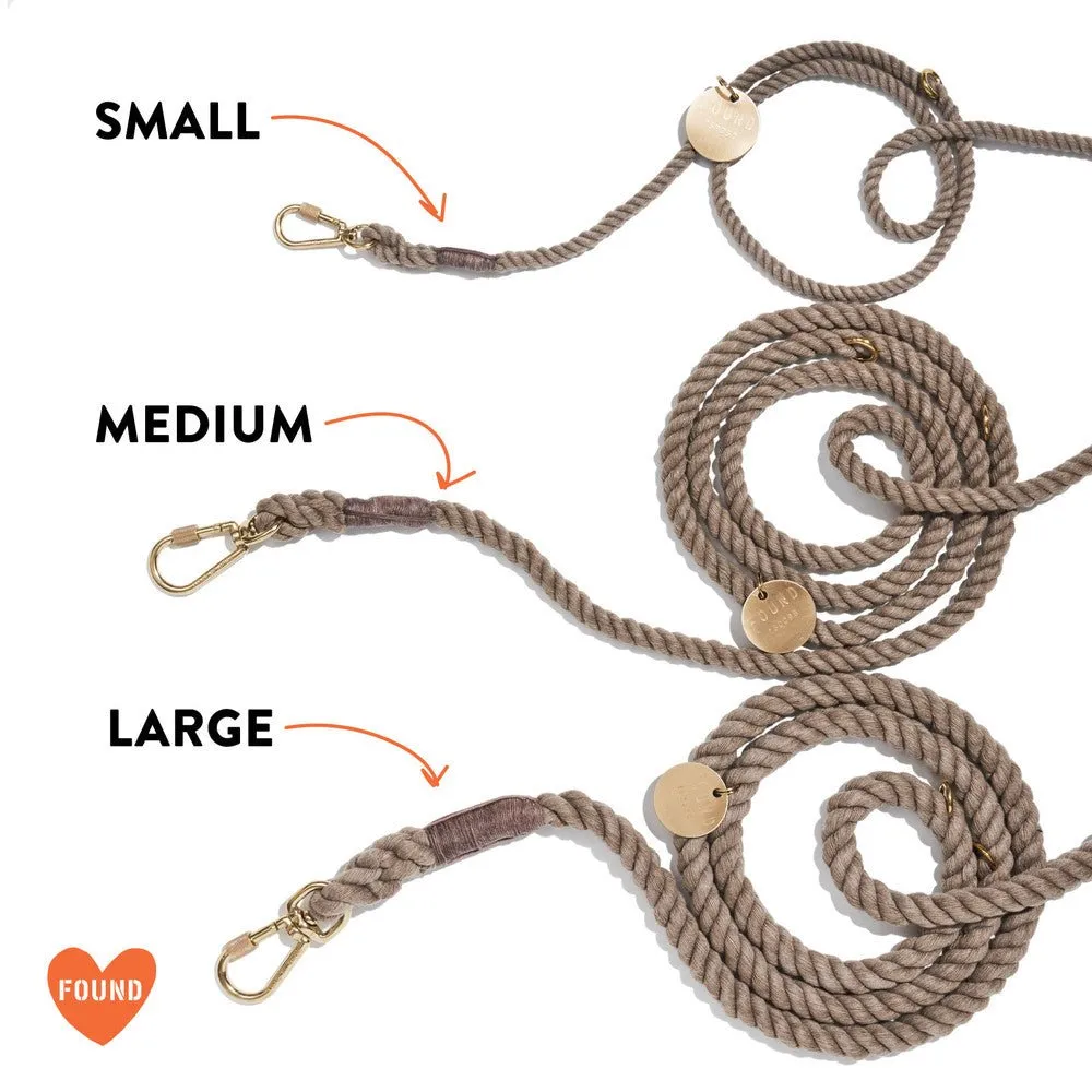 Cobalt Cotton Rope Dog Leash | Bolt Snaps, Adjustable
