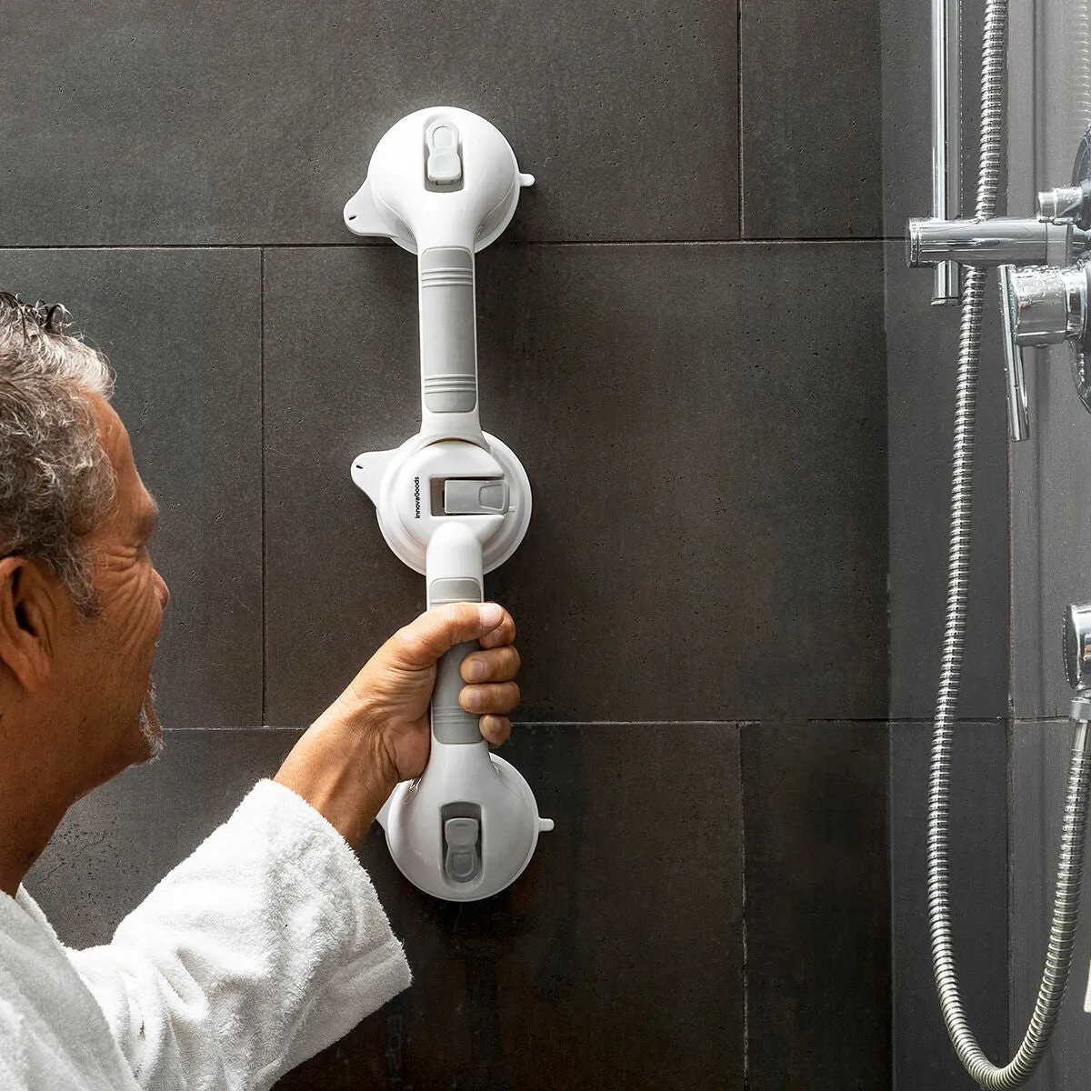 Double Angular Safety Bathroom Grab Rail Grabbath Innovagoods