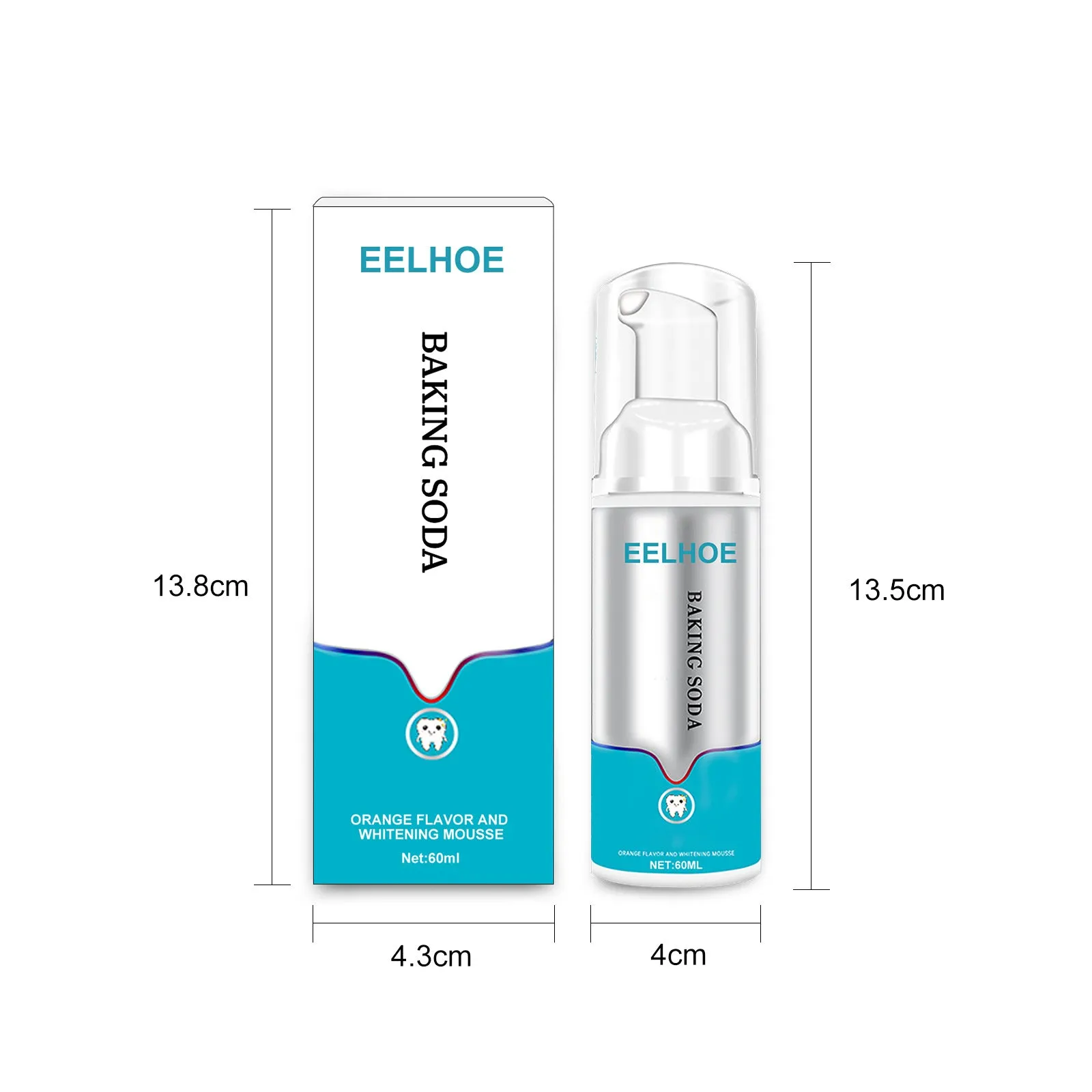 EELHOE Foaming Toothpaste Press-on Whitening Mousse to remove yellow tartar and tobacco stains