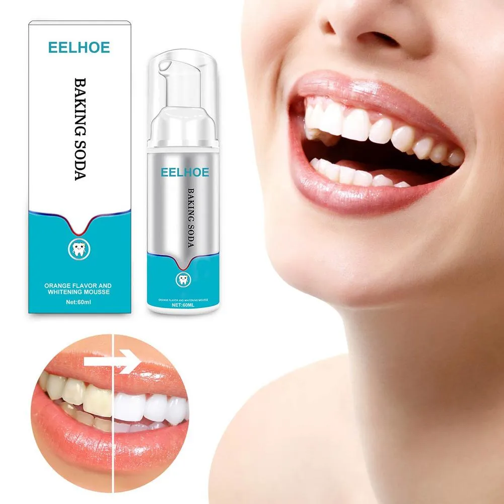 EELHOE Foaming Toothpaste Press-on Whitening Mousse to remove yellow tartar and tobacco stains
