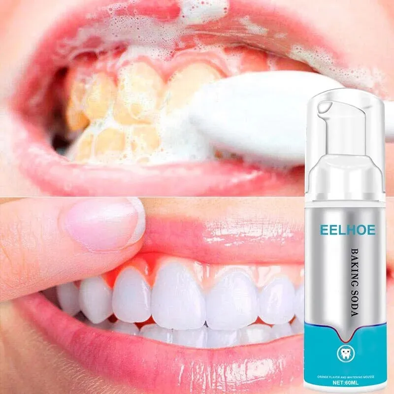 EELHOE Foaming Toothpaste Press-on Whitening Mousse to remove yellow tartar and tobacco stains