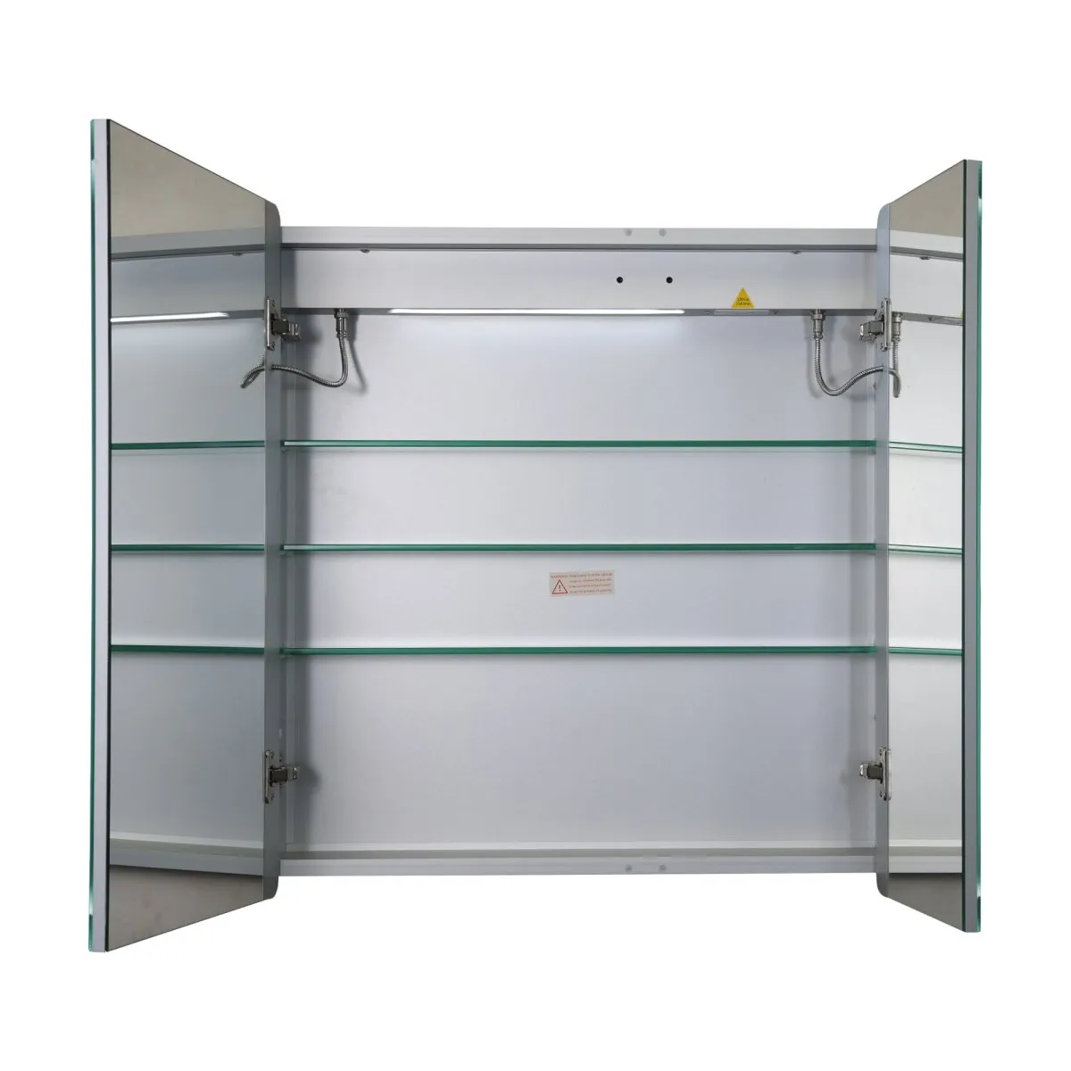 ExBrite 30" W x 32" H LED Lighted Bathroom Medicine Cabinet with Mirror Recessed or Surface Mounted LED Medicine Cabinet