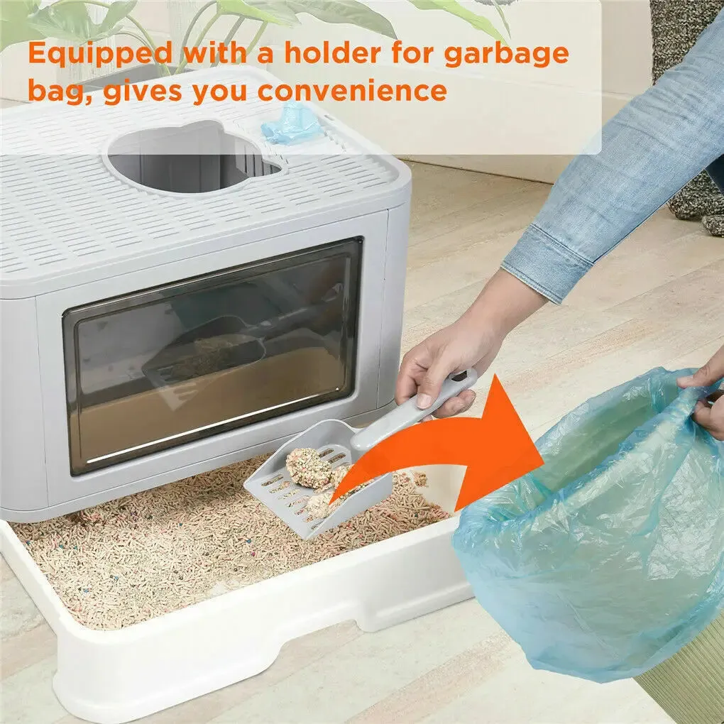Foldable Cat Litter Box Front Entry Top Exit