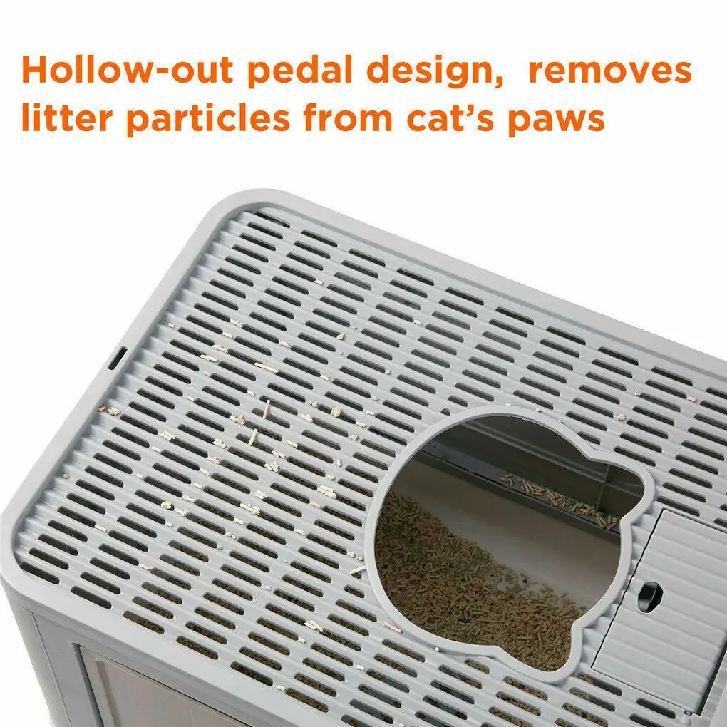 Foldable Cat Litter Box Front Entry Top Exit