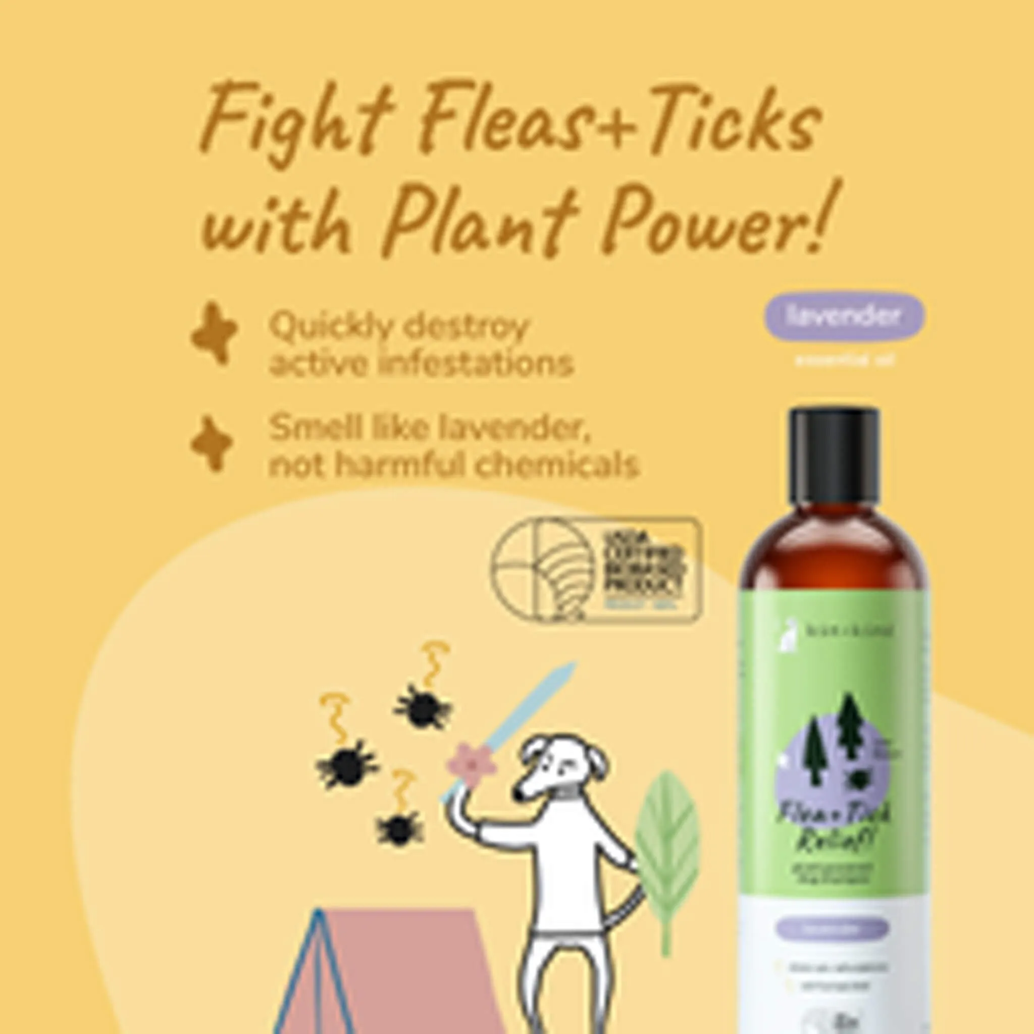 Kin   Kind Flea & Tick Shampoo for Dogs & Cats