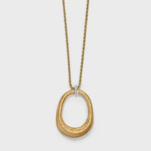 Meridian Geo Open Ring Pendant Necklace Gold