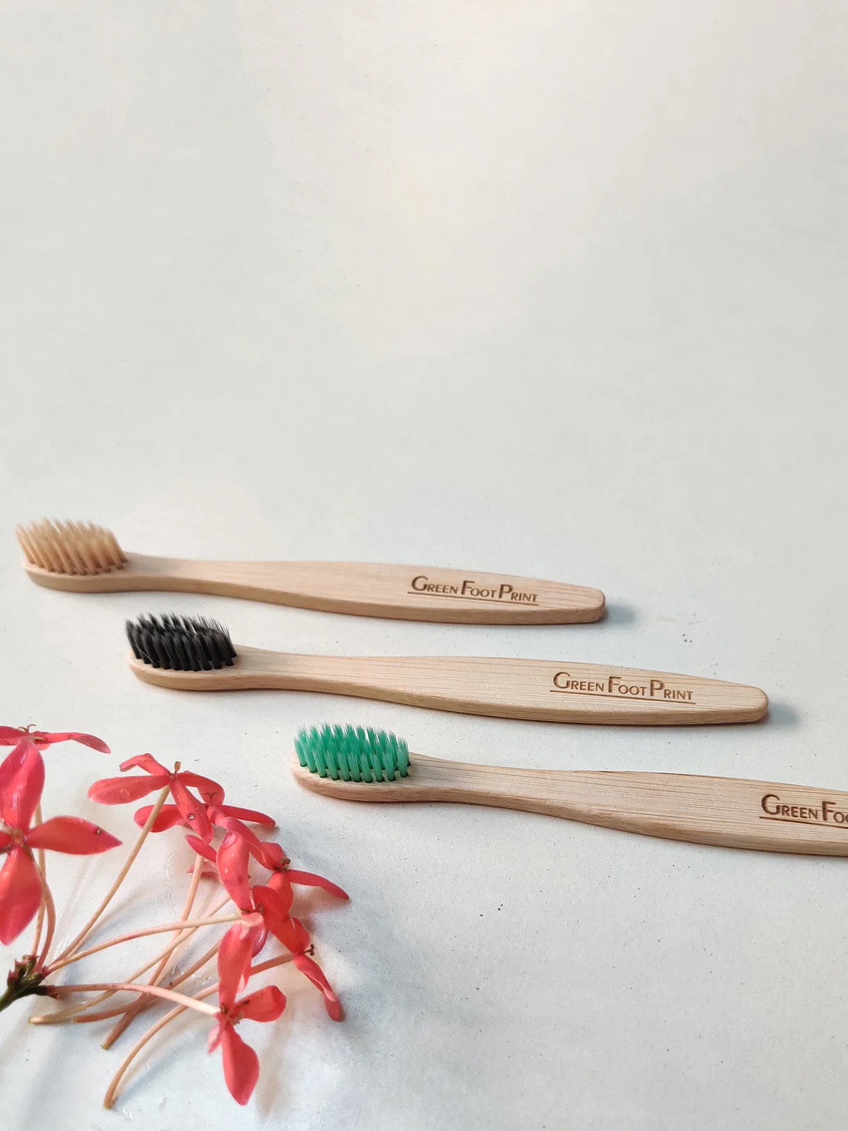 Natural Bamboo Kids Toothbrush - Pack of 2