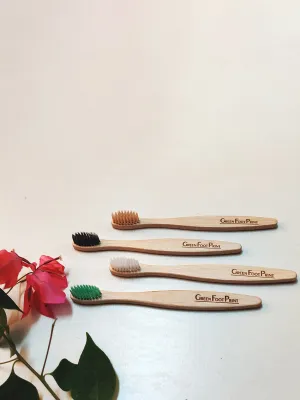 Natural Bamboo Kids Toothbrush - Pack of 4