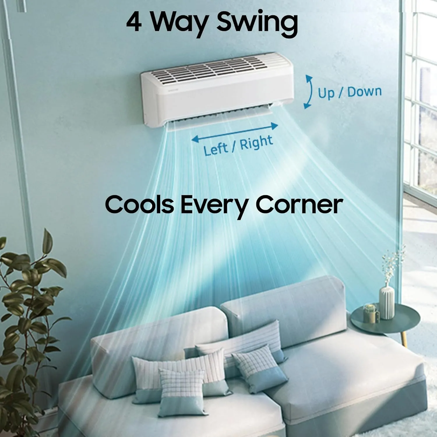 Samsung AR50F24D1XH 2 Ton 3 Star Inverter Smart Split AC ( White)
